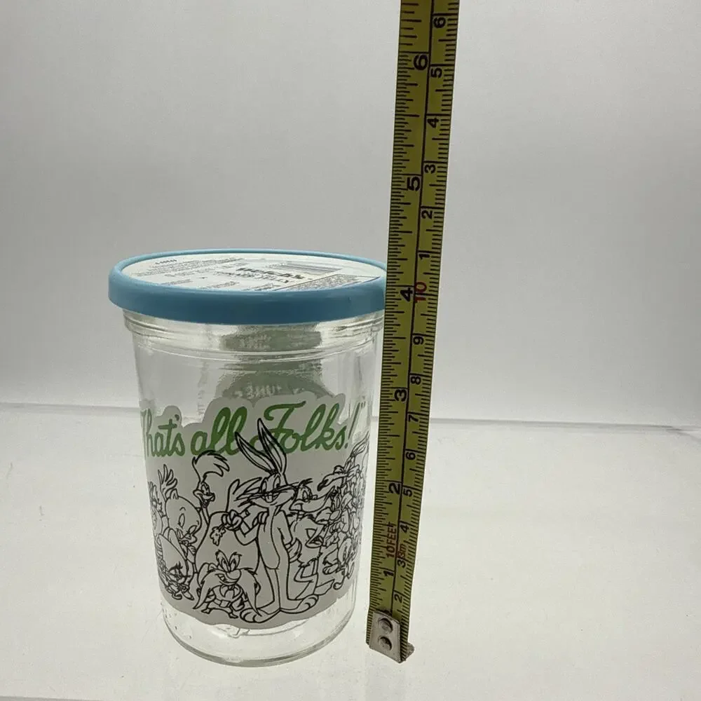 1994 Welchs Looney Tunes Collector Series 12 Jelly Glass That’s All Folks! W/Lid